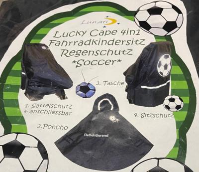Lunari Kindersitz Cape 4 in 1 Regenschutz, Fu&szlig;ball Produktbild 2