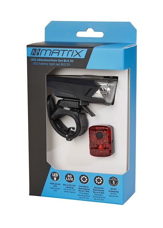 MATRIX LED Akkuleuchten Set 30 LUX BLS 30 schwarz
