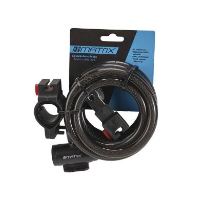 MATRIX Spiralkabelschloss SPS 1810 12 mm schwarz 180 cm EVP Produktbild 2