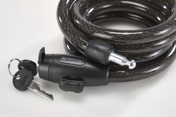 MATRIX Spiralkabelschloss SPS 1820 15 mm schwarz 180 cm EVP