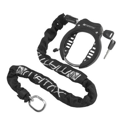 MATRIX Rahmenschloss Set XL RAN 1000 inkl. Kette (100 cm) 65 mm schwarz SB-Verpackung Produktbild 1