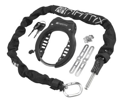 MATRIX Rahmenschloss Set XL RAN 1000 inkl. Kette (100 cm) 65 mm schwarz SB-Verpackung Produktbild 4