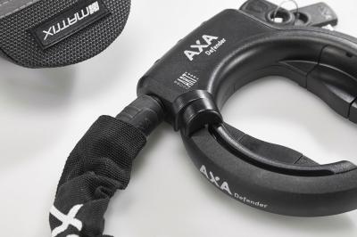 MATRIX Rahmenschloss Set Defender RAN 1010 inkl. Kette RLC (100 cm) und Tasche 50 mm schwarz Produktbild 3