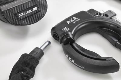 MATRIX Rahmenschloss Set Defender RAN 1010 inkl. Kette RLC (100 cm) und Tasche 50 mm schwarz Produktbild 4