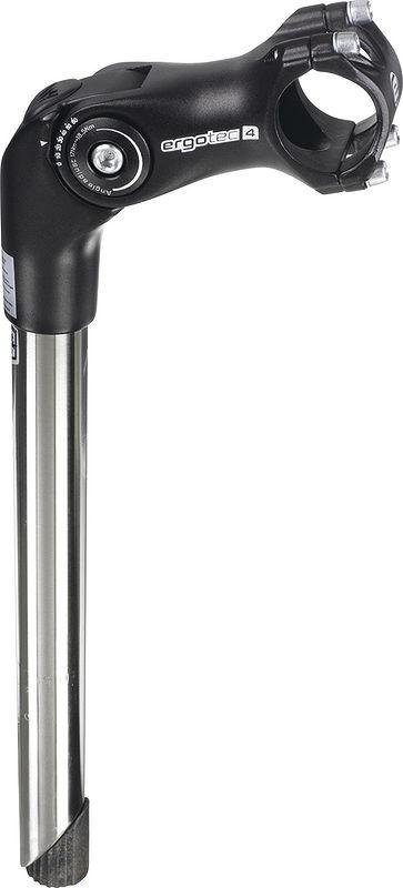 ergotec Vorbau Octopus 2 Tube 90 mm schwarz sand. 31,8 mm 25,4 mm 0- +60&deg;