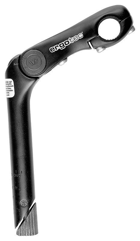 ergotec Vorbau Kobra Vario 90 mm schwarz-sand. 25,4 mm 22,2 mm 0- +70&deg;