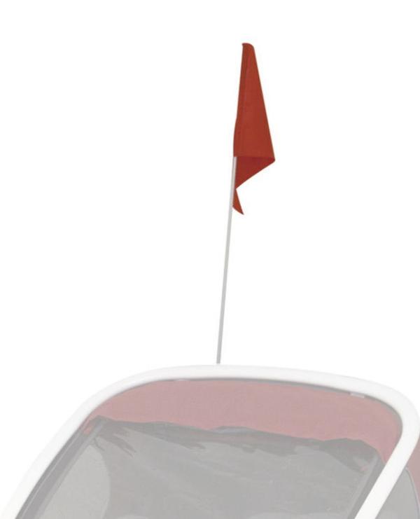 HAMAX Zubeh&ouml;r Sicherheitsfahne f&uuml;r Outback Kinderanh&auml;nger wei&szlig;/orange