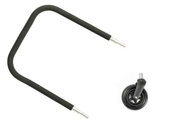 CROOZER Buggy-Set f&uuml;r Hundeanh&auml;nger Mikke, Jokke, Tammo, Bruuno schwarz/silber