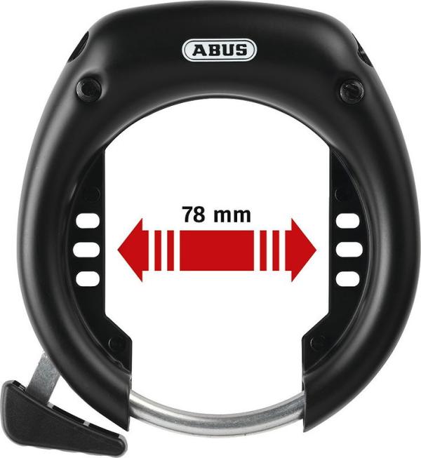 ABUS Rahmenschloss Shield XPlus 5755L NR BK OE AZ f&uuml;r Ballonreifen 78 mm schwarz
