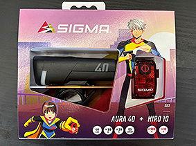 SIGMA LED Akkuleuchten Set AURA 40 / HIRO 10 RIDE TO SCHOOL Set schwarz
