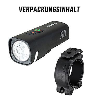 SIGMA LED Akkufrontleuchte AURA 50 USB schwarz Produktbild 2