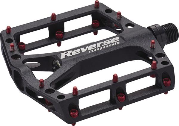 Reverse Plattformpedal Black One schwarz/rot  SB-Verpackung