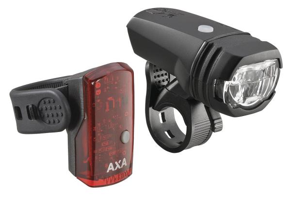 AXA LED Akkuleuchten Set Green Line 50 Lux schwarz 50 Lux