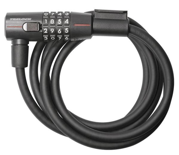 TRELOCK Zahlen-Spiralkabelschloss SK 415 Code 15 mm schwarz 180 cm