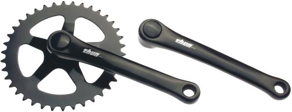 THUN Kettenradgarnitur Avax S 4-kant 44 Z&auml;hne schwarz 170 mm  Montageverpackung