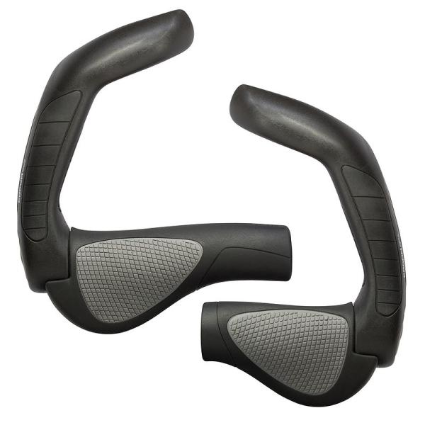 Ergon Lenkergriff GP5-L mit Bar Ends schwarz/grau lang/kurz (Nexus/Rohloff)