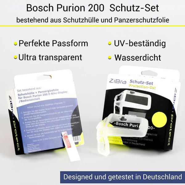 ZiBra Display Cover - Set f&uuml;r Bosch Purion 200 transparent