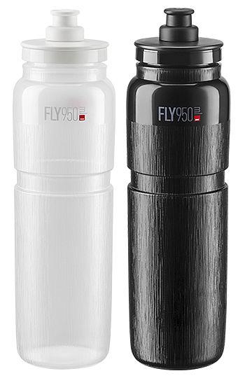 Elite Trinkflasche FLY Tex klar, graue graphik 0,95 L