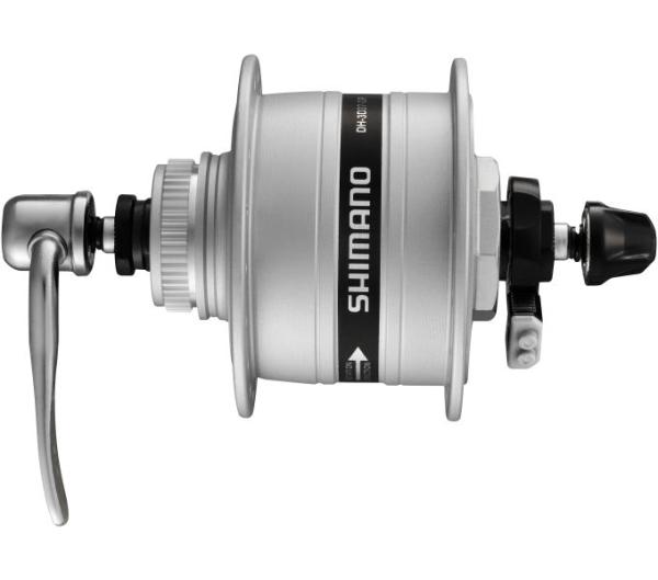 SHIMANO Nabendynamo DH-3D37 6 Volt/3 Watt 36 Loch Center-Lock Silber