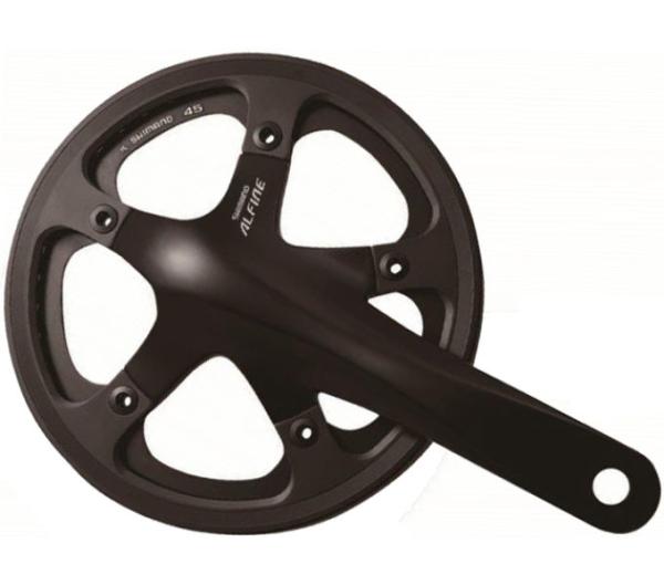 SHIMANO Kurbelgarnitur ALFINE FC-S501 45 Z&auml;hne schwarz