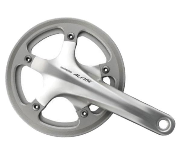 SHIMANO Kurbelgarnitur ALFINE FC-S501 45 Z&auml;hne silber