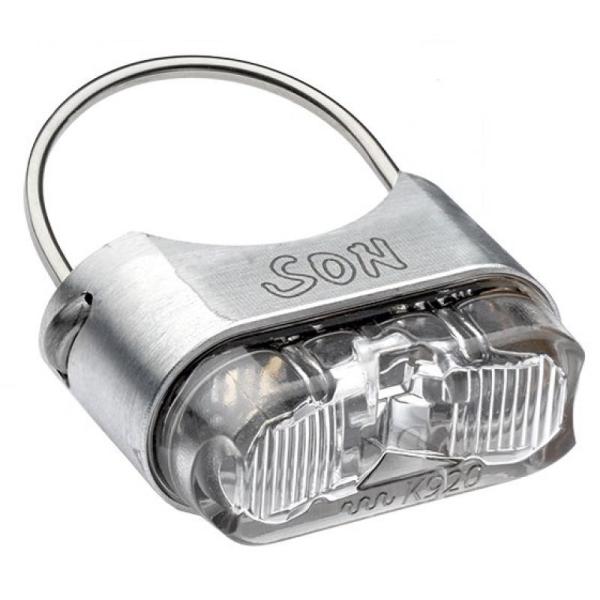 SON R&uuml;cklicht f&uuml;r Sattelst&uuml;tzmontage, silber / klar